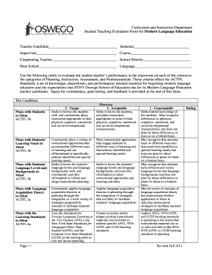 ST.Evaluation.Form.F13. 2007 Brochure - oswego