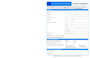 SUNY Transfer Application Worksheet