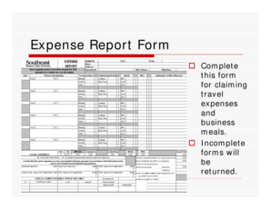 Expense Report Form