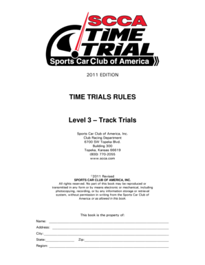 2011 Time Trials Rules Level 3