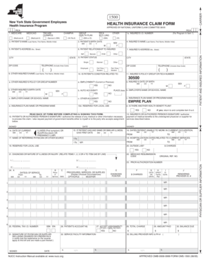 New York State Health Insurance Claim Form