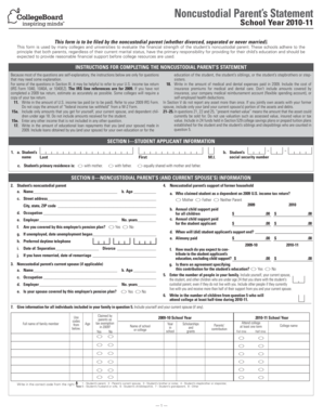 Noncustodial Parent’s Statement