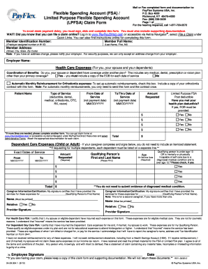 Limited Purpose FSA Claim Form
