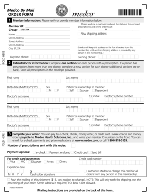 Medco By Mail Order Form 6101