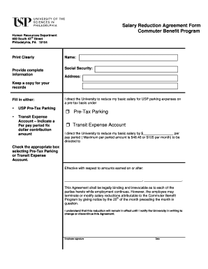Salary Reduction Agreement Form