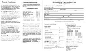 Monthly Payment Plan Enrollment Form