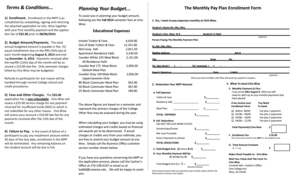Monthly Payment Plan Enrollment Form