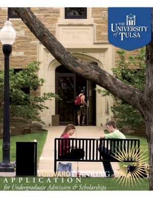 University of Tulsa Undergraduate Admission Application