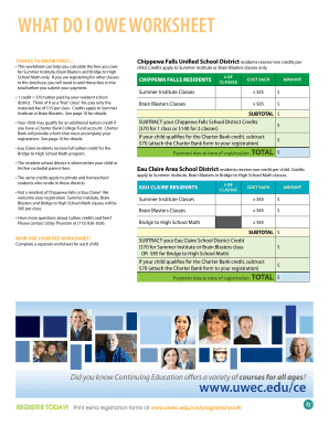registration forms - University of Wisconsin-Eau Claire