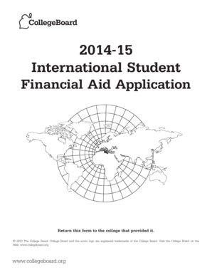 International Student Financial Aid Application