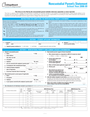 Noncustodial Parent’s Statement
