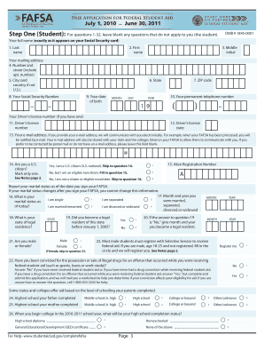 Free Application for Federal Student Aid (FAFSA)