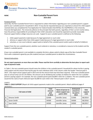 Non-Custodial Parent Form