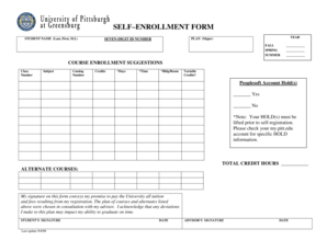 Student Self-Enrollment Form