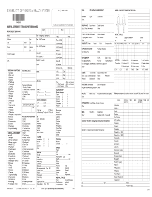 ALS/BLS Patient Transport Record