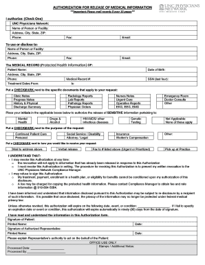 Authorization for Release of Medical Information