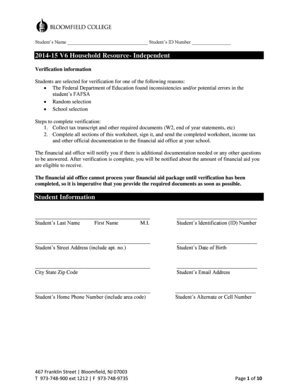 2014-15 Household Resource Verification Form