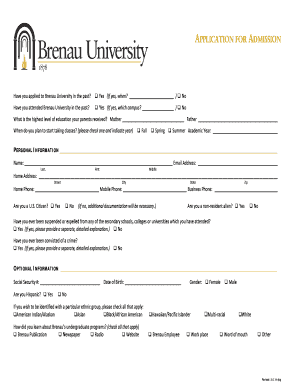 Brenau University Application Form