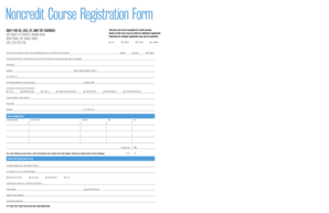 Noncredit Course Registration Form