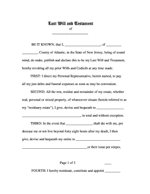 Last Will and Testament