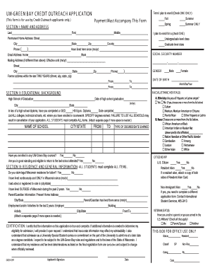 UW-Green Bay Credit Outreach Application