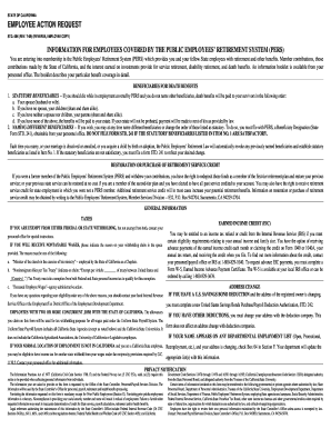 California Employee Action Request Form
