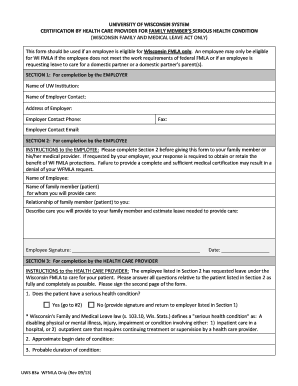 Wisconsin FMLA Health Provider Certification