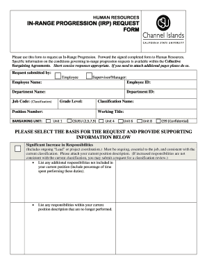 In-Range Progression Request Form