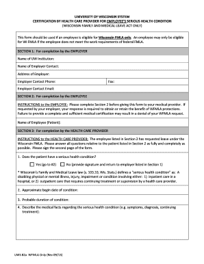 Wisconsin FMLA Health Provider Certification