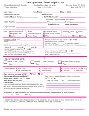 Undergraduate Guest Application