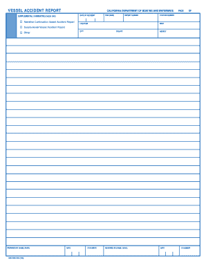 California Vessel Accident Report