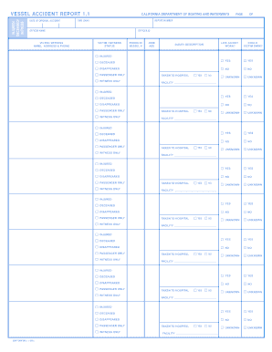 California Vessel Accident Report