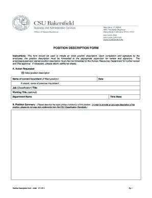 Position Description Form
