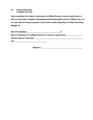 Transcript Request Form