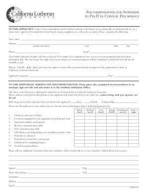 cal lutheran psyd acceptance rate