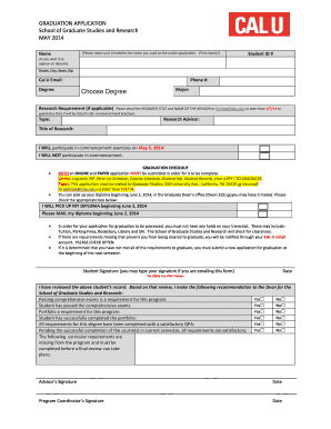 Graduation Application Form