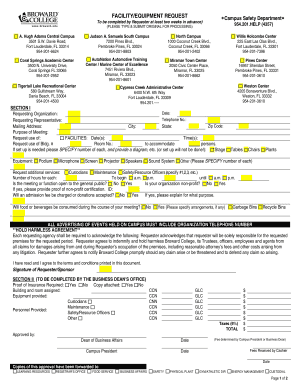 Facility/Equipment Request Form