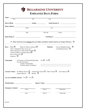 Employee Data Form