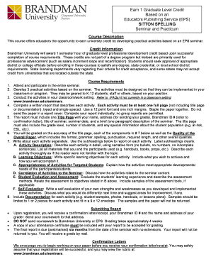 SITTON SPELLING Seminar and Practicum - Brandman University - brandman