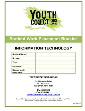 Student Work Placement Booklet