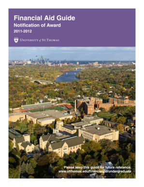 2011-2012 Financial Aid Notification of Award