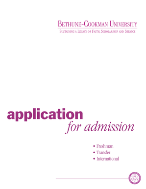 Bethune-Cookman University Application for Admission