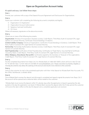 Organization Account Application