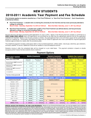 California State University Housing Application