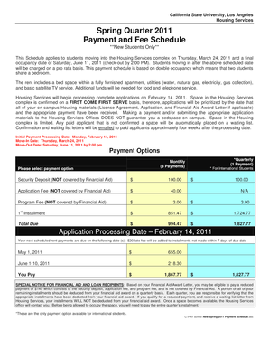 California State University Housing Application