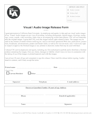 Visual Audio Image Release Form