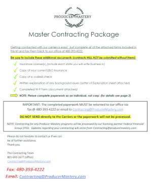 Producer Mastery Contracting Package