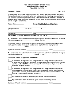 CUNY Multiple Position Report