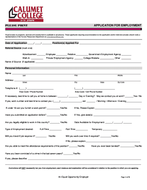 Application for Employment