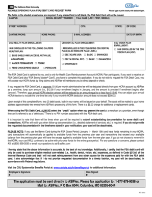 FSA Debit Card Request Form